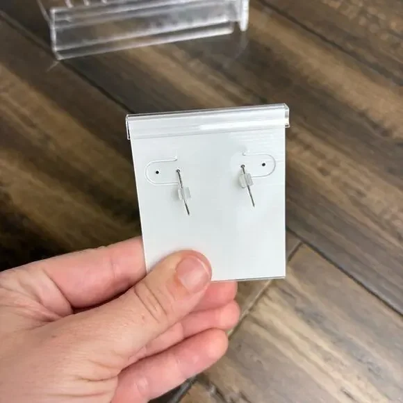 NWT Free Spirit Peyote Bird Sterling Silver Earrings w/ Purple & White Beads - Picture 3 of 3